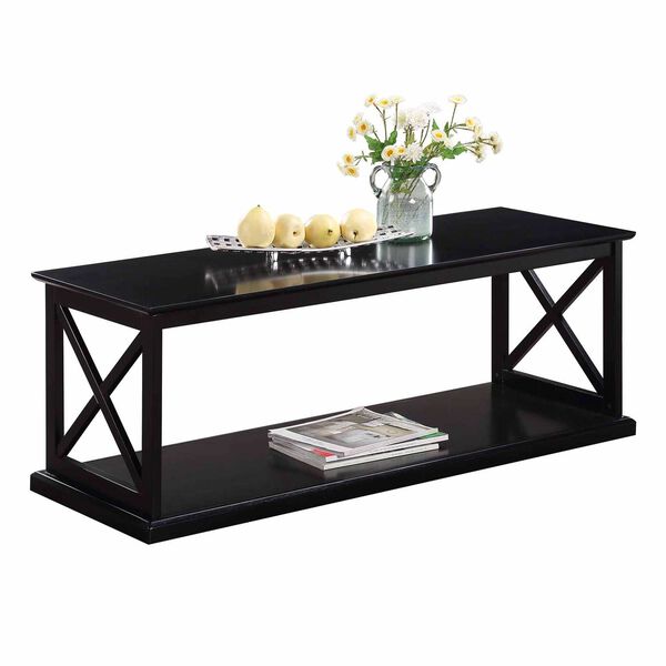 Coventry Black Coffee Table with Shelf, image 4