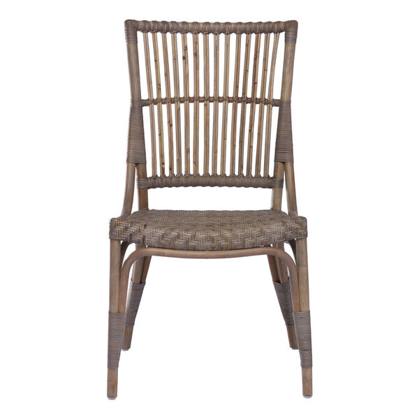 Piano Taupe Grey Rattan Dining Side Chair, image 2