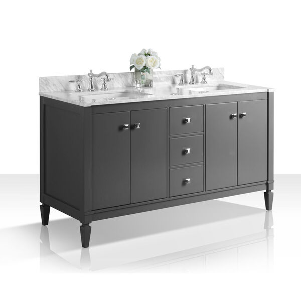 Kayleigh Sapphire Gray 60-Inch Vanity Console with Mirror, image 2