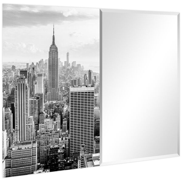 My New York Gray 36 x 48-Inch Rectangular Beveled Wall Mirror, image 2