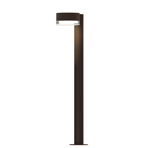 Inside-Out REALS Textured Bronze 28-Inch LED Bollard with Clear Lens, image 1