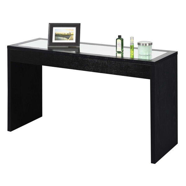 Northfield Black Honeycomb Particle Board Mirrored Console Table, image 4