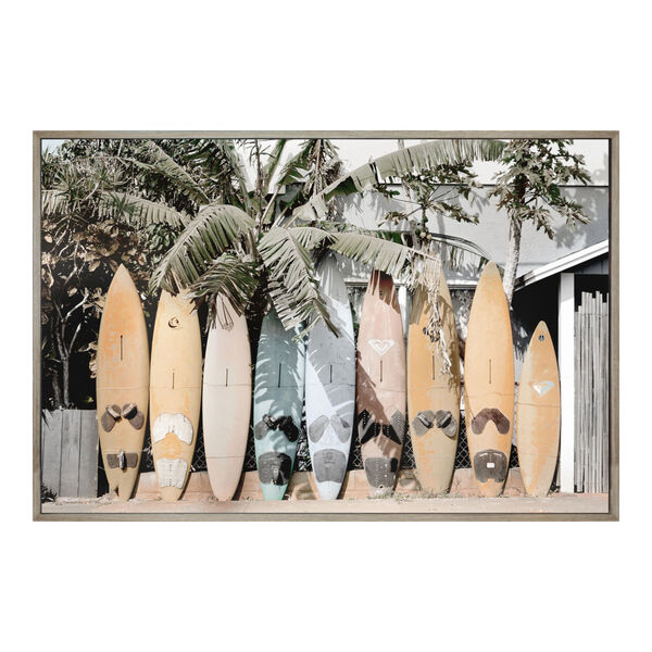 Multicolor  32H x 48W-Inch Surfs Up Wll Decor Painting, image 1