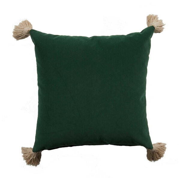 Mallard Dark Velvet and Almod 22 x 22 Inch Pillow With Tassel, image 2
