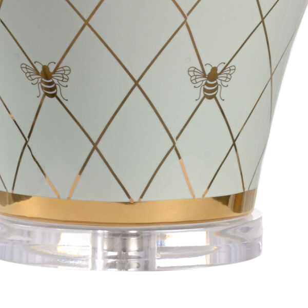 Shayla Copas Frostwork Glaze and Metallic Gold One-Light Ginger Jar Table Lamp, image 2