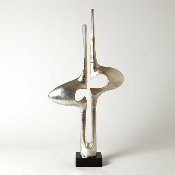 Silver Six-Inch Brother and Sister Sculpture, image 4