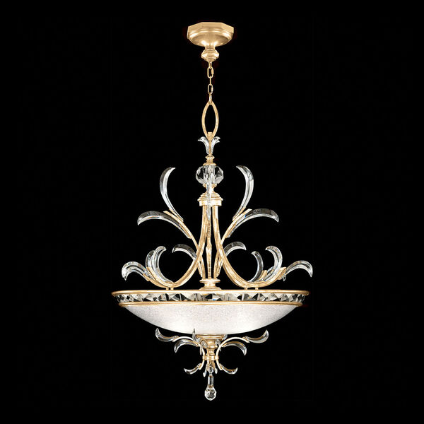 Beveled Arcs 44-Inch Three-Light Pendant with Crystal Accents, image 1
