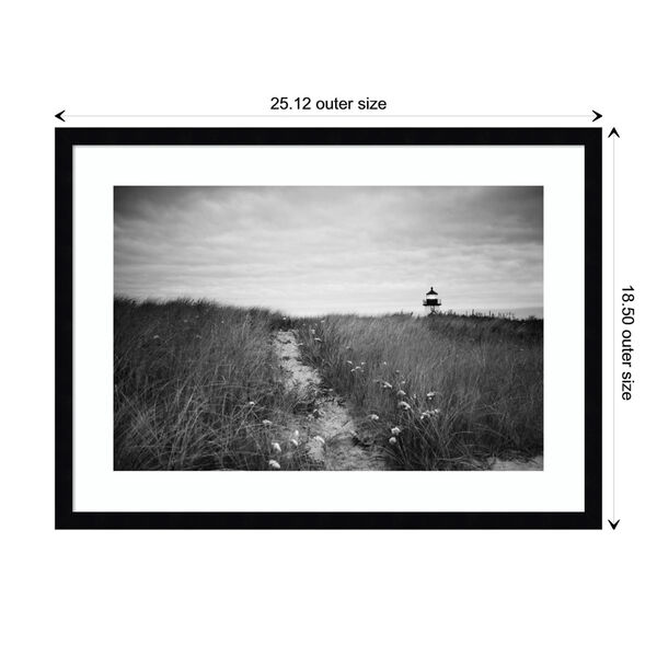 Aledanda Black Nantucket Lighthouse 25 x 19 Inch Wall Art, image 3
