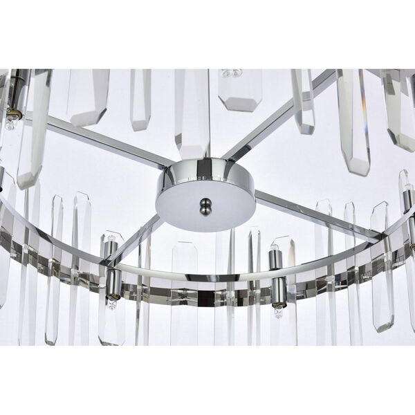 Serena Chrome and Clear 25-Inch Round Pendant, image 5