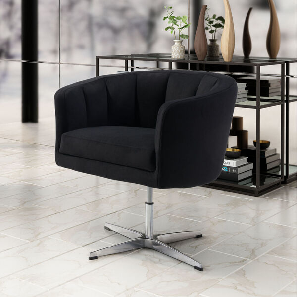 Wilshire Black and Silver Occasional Chair, image 2