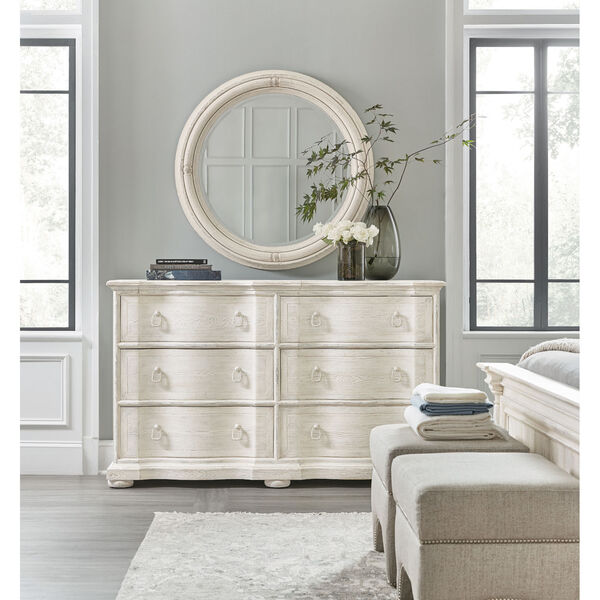 Traditions Soft White Six-Drawer Dresser, image 3