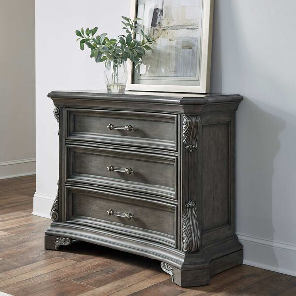 Vivian Gray Three Drawer Bedside Chest, image 3