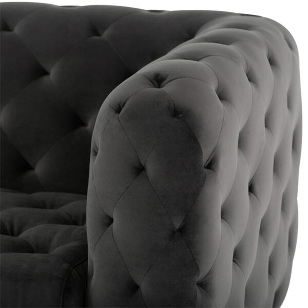 Tufty Shadow Gray and Black Sofa, image 4