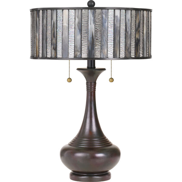 Tiffany Valiant Bronze 22-Inch Two-Light Table Lamp, image 2