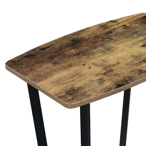 Graystone End Table with Shelf in Barnwood and Black, image 4