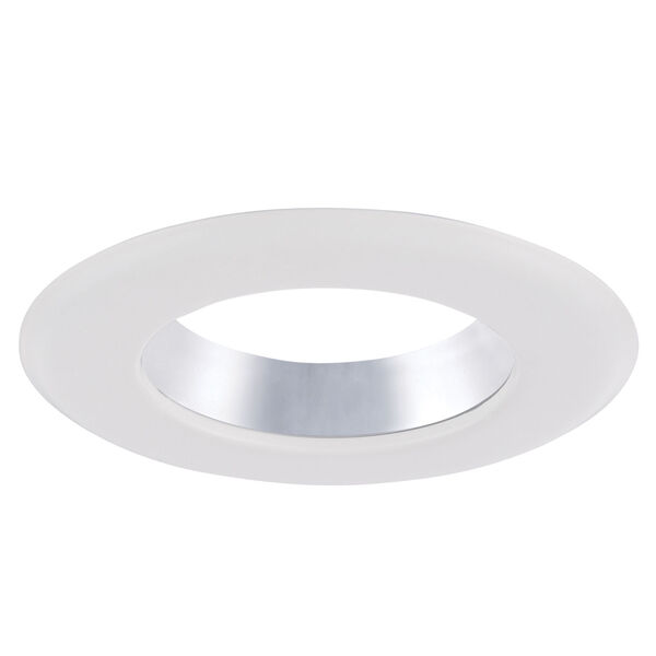 Decorative Clear White Four-Inch Recessed Trim Ring, image 1