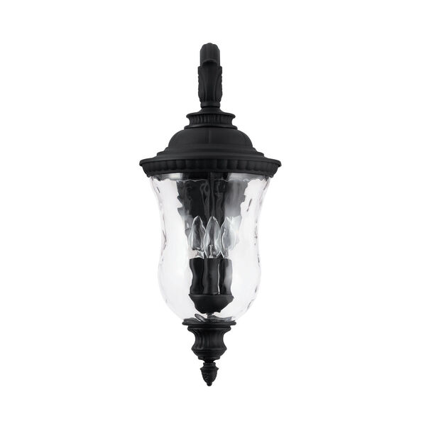 Ashford Black Three-Light Outdoor Wall Mount with Water Glass, image 4