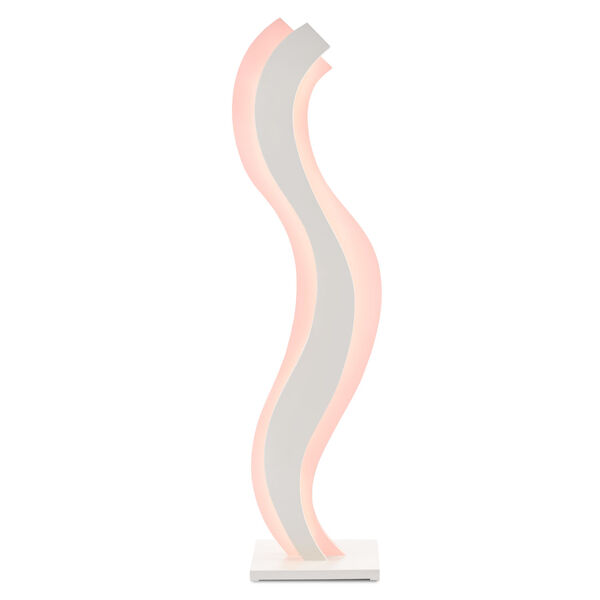 Miami Beach Blush Pink and White Two-Light LED Floor Lamp, image 1