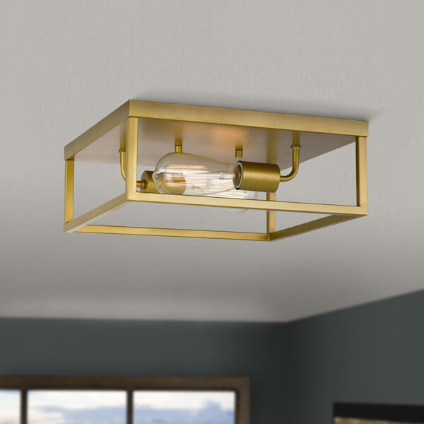 Concord Brass Two-Light Flush Mount, image 3