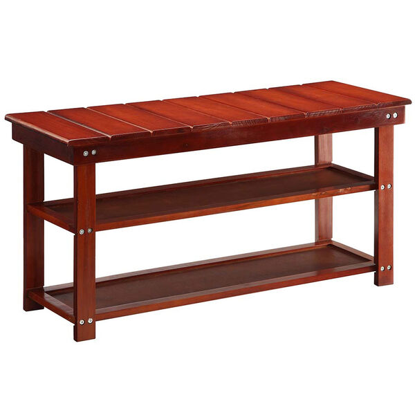 Oxford Cherry Utility Mudroom Bench, image 3