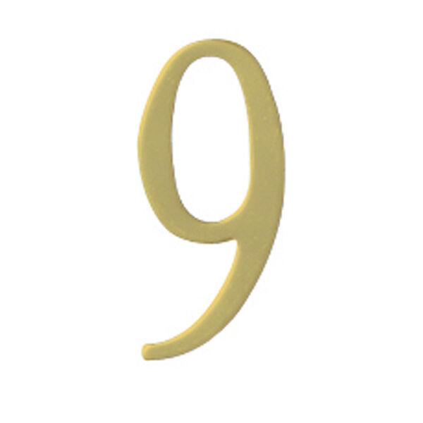 Brass 2-Inch House Number Nine - (Open Box), image 1