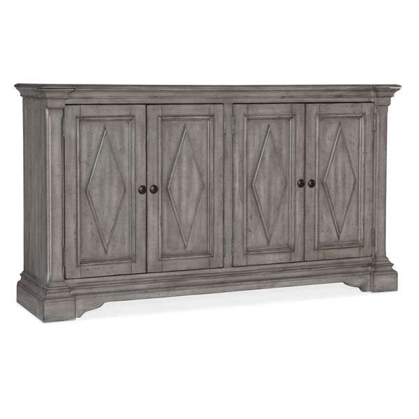 Commerce and Market Gray Four-Door Cabinet, image 1