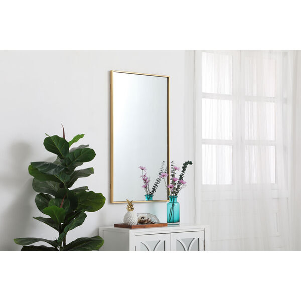 Eternity Brass 20-Inch Rectangular Mirror with Metal Frame, image 3