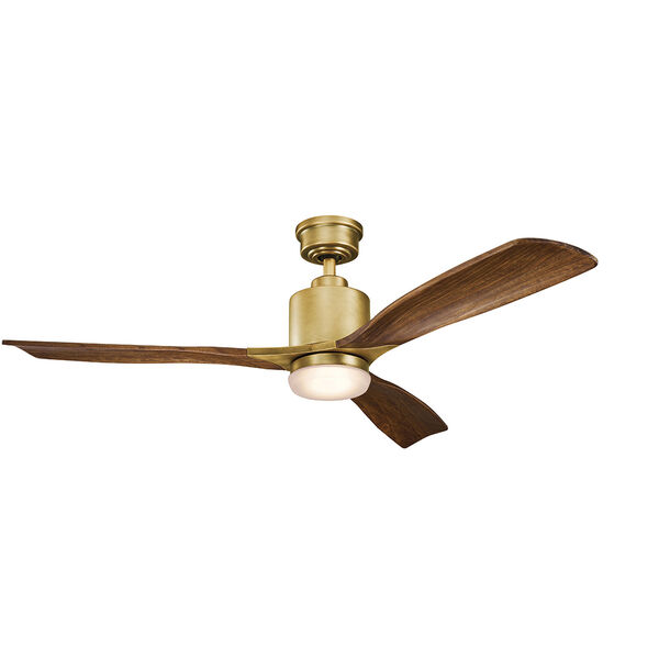 Ridley II Natural Brass 52-Inch LED Ceiling Fan, image 1
