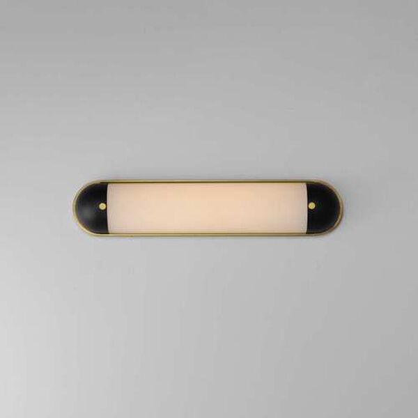 Capsule Black Natural Aged Brass 24-Inch One-Light Bath Strip, image 3