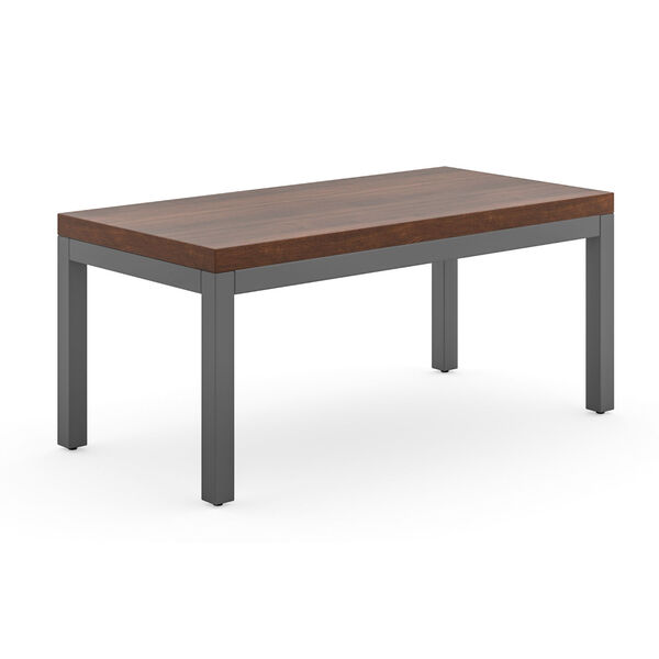 Merge Brown Coffee Table with Post Legs, image 1