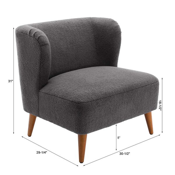 Vesper Boucle Gray Accent Chair, image 2