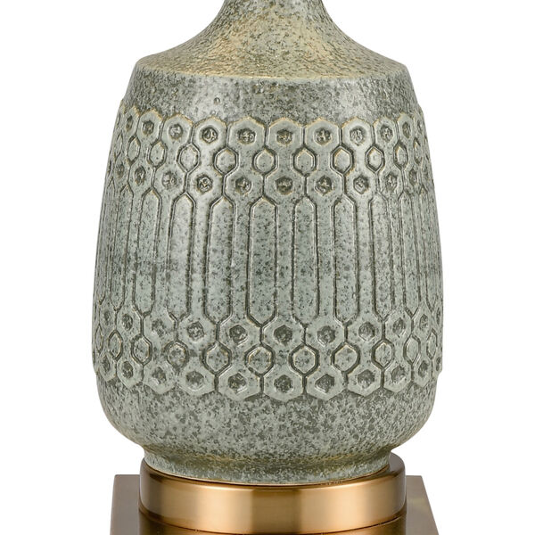 Port Ewen Gray Ridgeway Blue Antique Brass One-Light Table Lamp, image 4