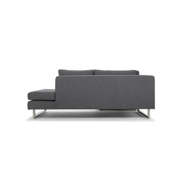 Janis Matte Shale Grey Sectional with Right Facing Chaise, image 4