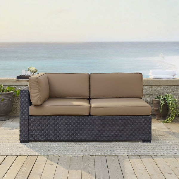 Biscayne Loveseat With Int. Arm With Mocha Cushions, image 2