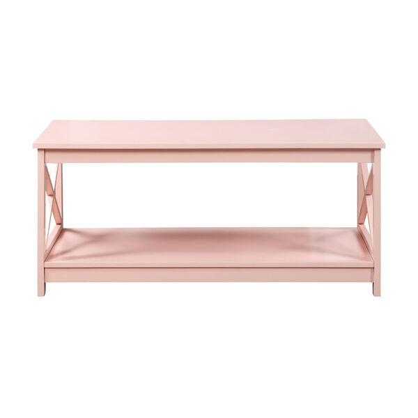 Oxford Blush Pink Coffee Table with Shelf, image 4