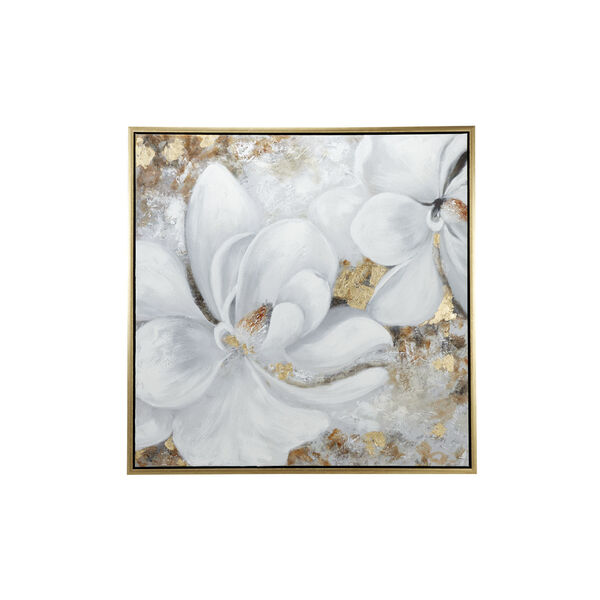 White Flower Canvas Wall Art, 40-Inch x 40-Inch, image 4