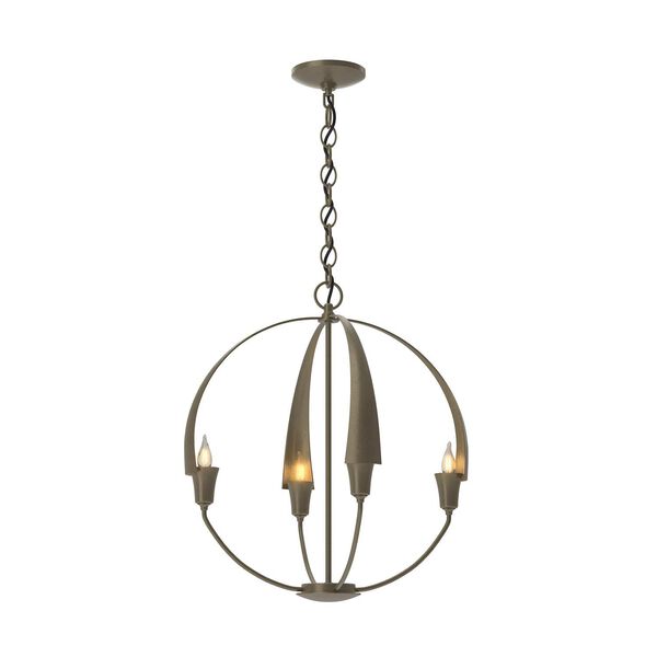 Cirque Soft Gold 19-Inch Four-Light Chandelier, image 1