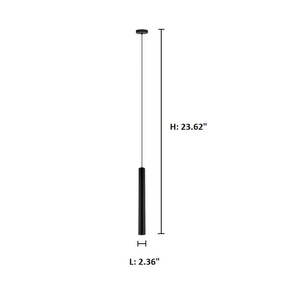 Tortoreto Black 24-Inch GU10 LED Pendant, image 2