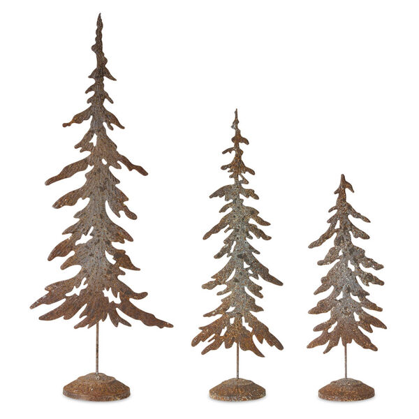 Rustic Assorted Metal Tree Tabletop Décor, Set of 3, image 1