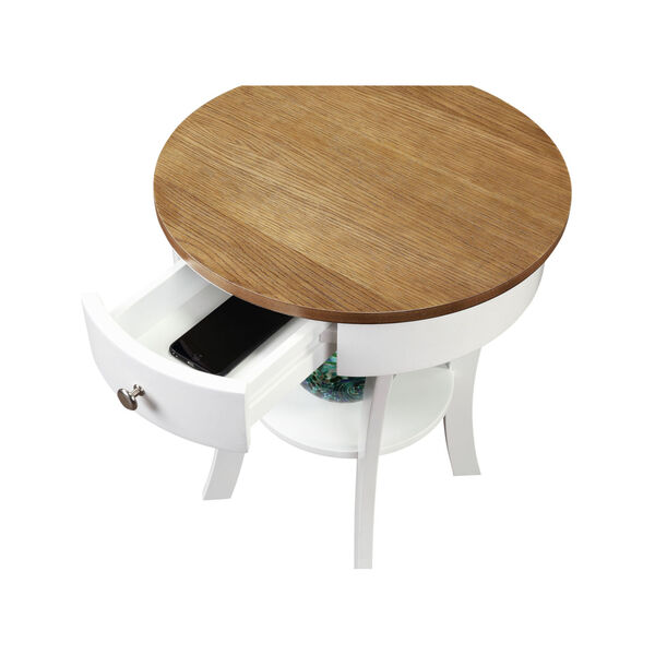 Classic Accents Driftwood White Schaffer End Table, image 4