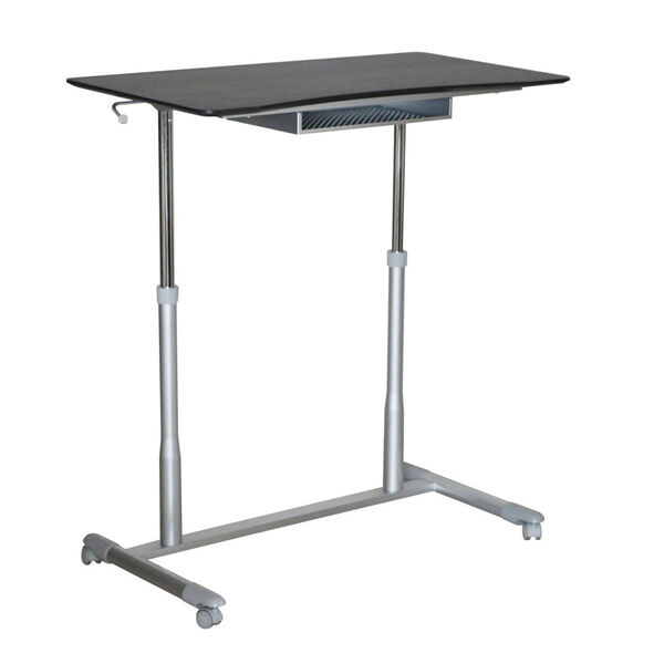 Stand Up Desk Height Adjustable and Mobile with Espresso Top, image 1