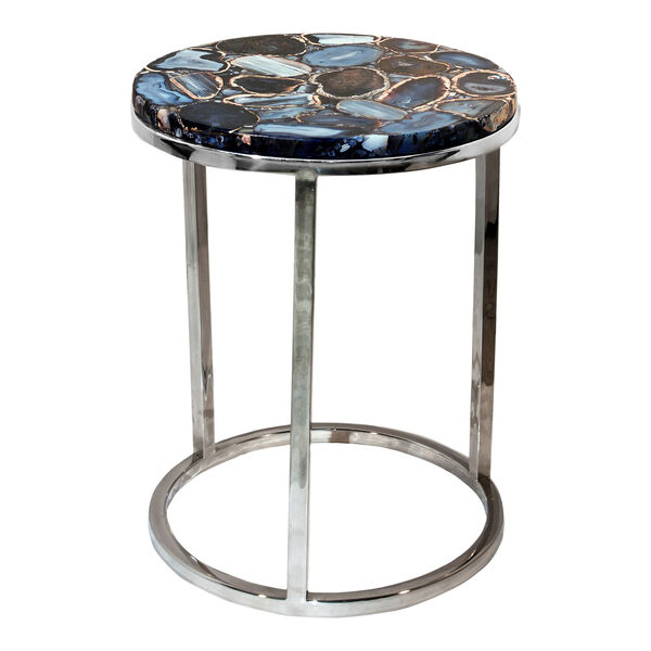 Shimmer Silver Agate 21-Inch Accent Table, image 2