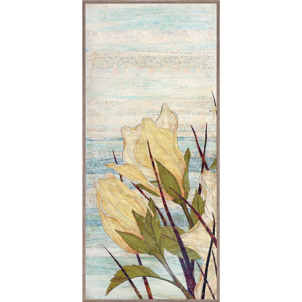 Tower Flowers I Blue 17 x 37 Inch Floral and Botanical Wall Art, image 2
