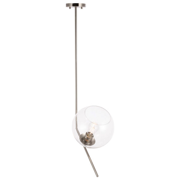 Ryland Chrome One-Light Pendant with Clear Glass, image 6