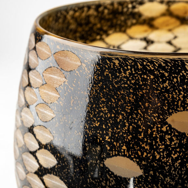 Mojave Gold and Black Glass Vase, image 5