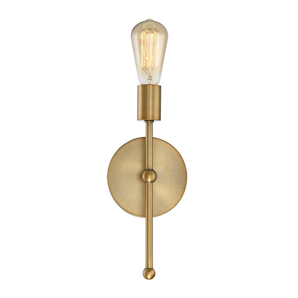 Whittier Natural Brass One-Light Wall Sconce, image 1