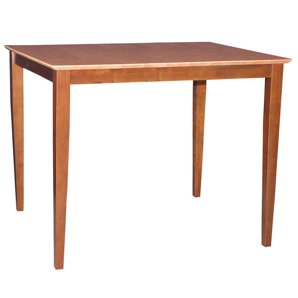 Cinnamon And Espresso 48 x 36-Inch Solid Wood Counter Height Table, image 1