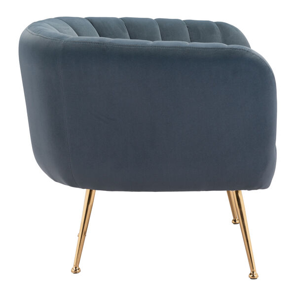 Deco Gray and Gold Accent Chair, image 3