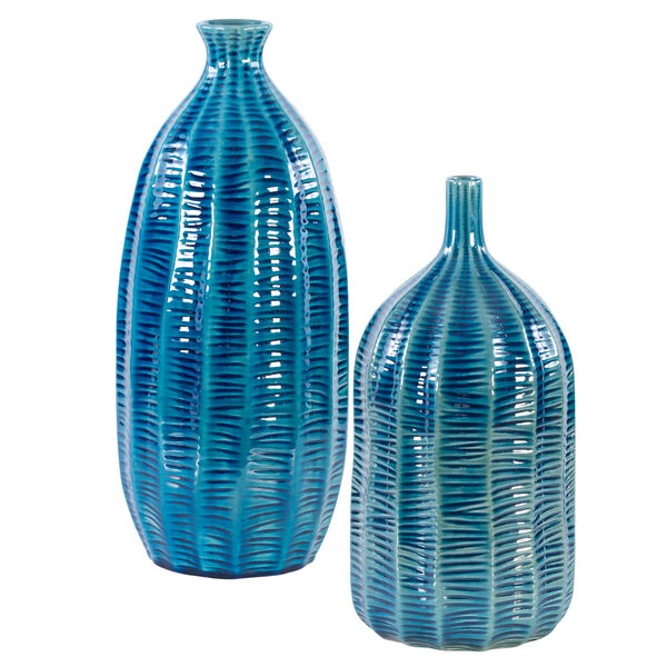 Bixby Blue Vases, Set of 2, image 3