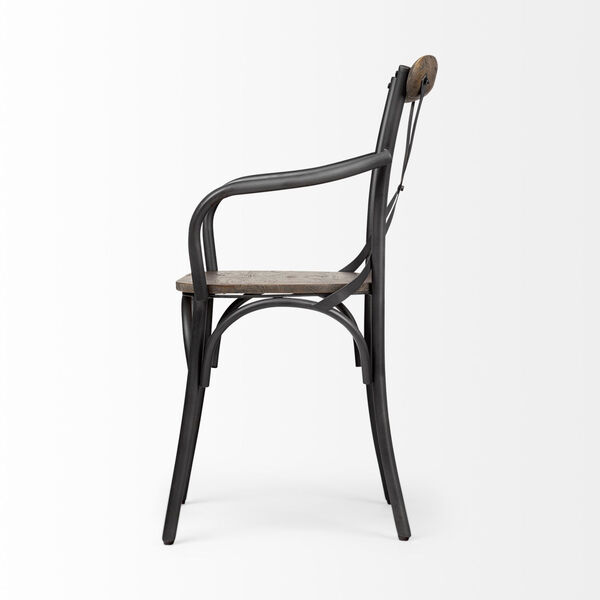 Etienne II Gray and Brown Solid Wood Dining Chair, image 4